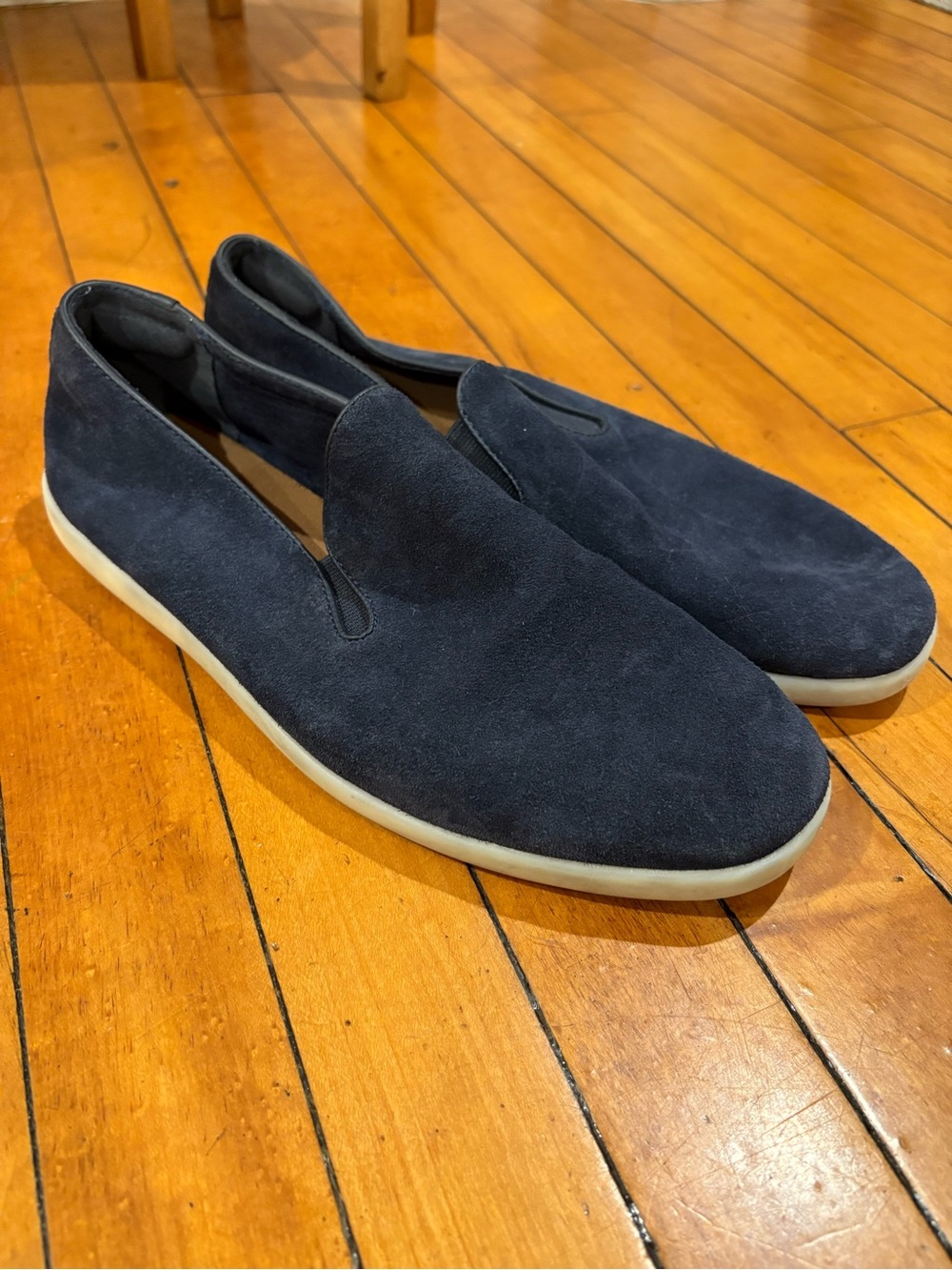 Aldo Navy Suede Slip-On Sneakers with White Sole in men’s size 9